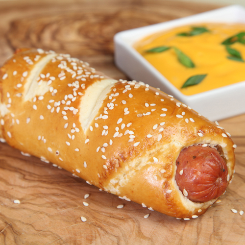 Sausage Cheddar Handcrafted Pretzel