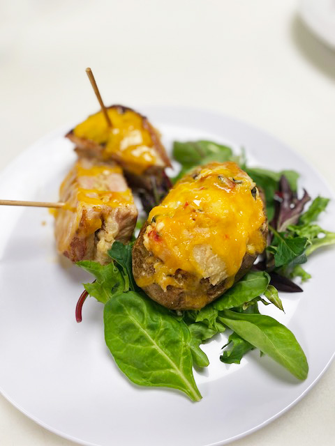 quiche stuffed baked potato