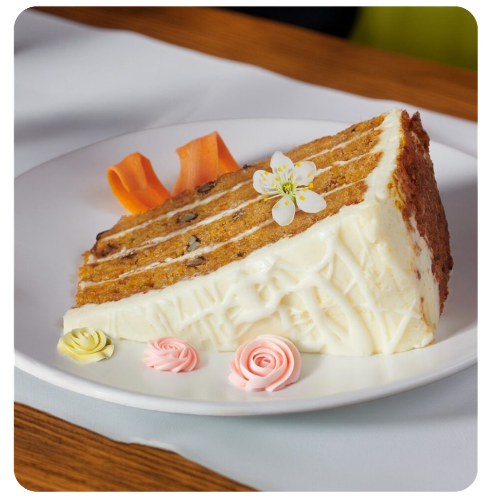 Carrot cake fruits and nuts spring.