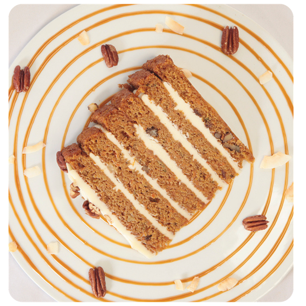 Carrot cake fruits and nuts winter.
