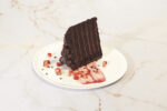 View Tower of Big Chocolate & Diced Strawberries