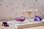 View Ube Cheesecake with Sparkling Wine Flight