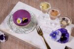 View Ube Cheesecake with Sparkling Drink Flight